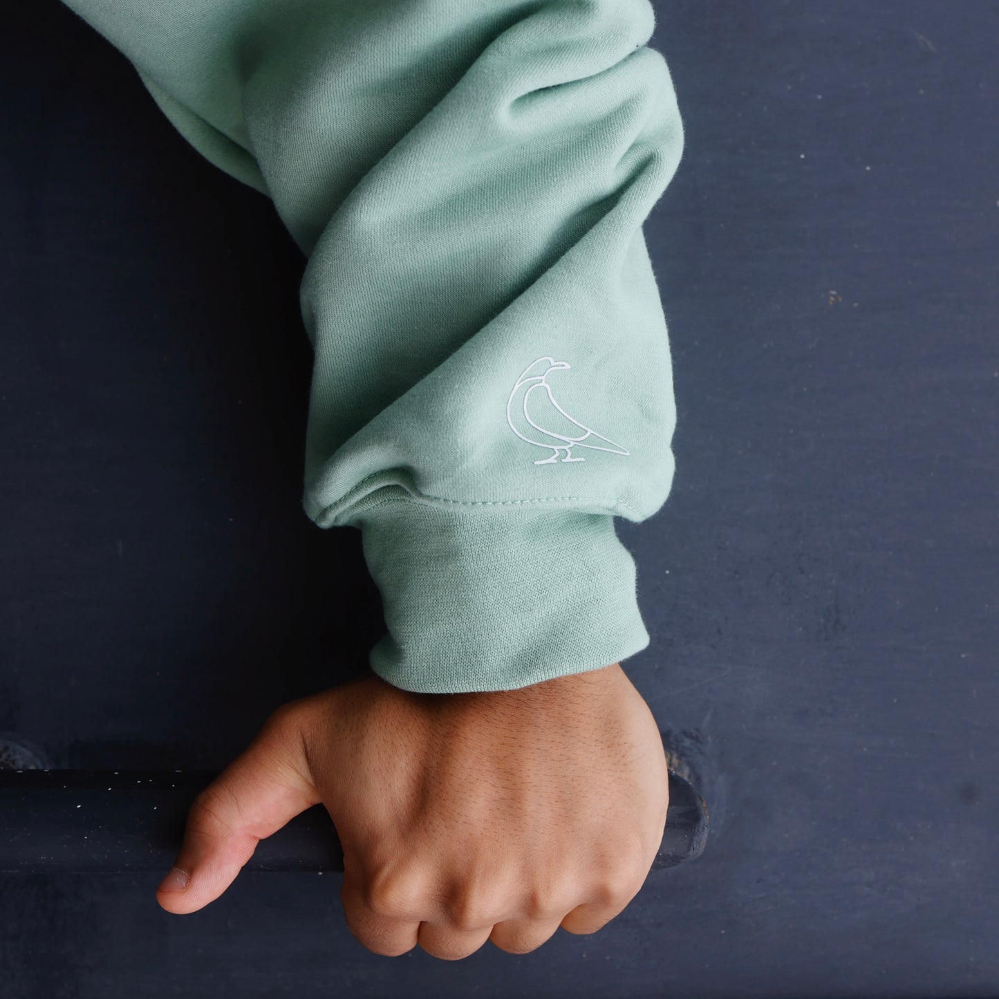 jade green EB hoodie